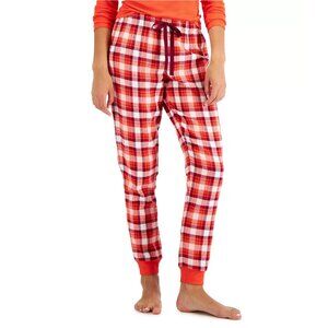 Jenni Women's Cotton Flannel Lounge Pajama Pants, Orange Multi Plaid, XS